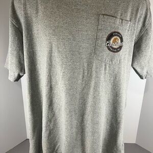 Carhartt Shirt Men’s Gray Large Heavyweight Original Fit Pocket Work Wear